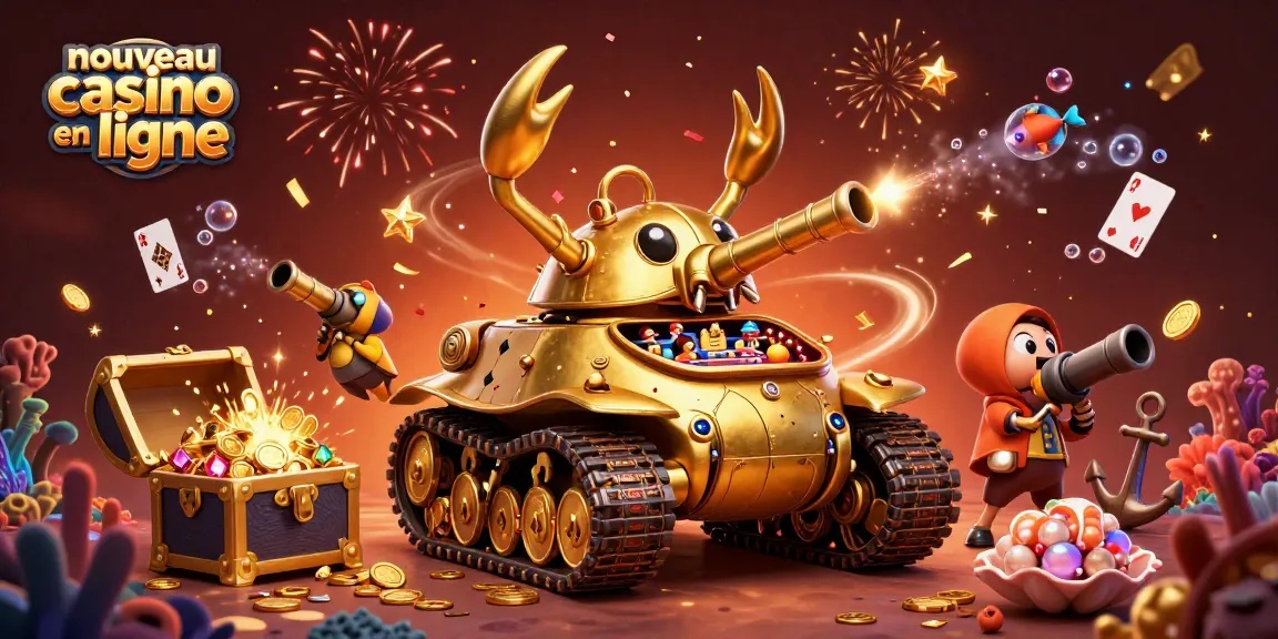 Illustration vibrante d'un nouveau casino en ligne avec une scène de jeu animée, capturant l'excitation du jeu.