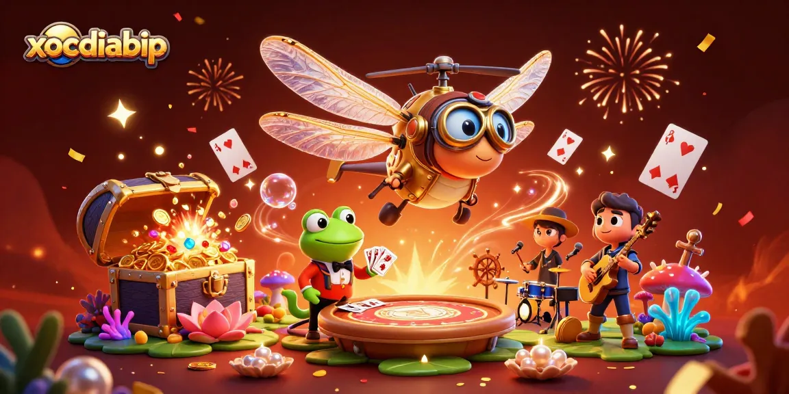 Engage with xocdiabip as the dragonfly pilot guides you through a vibrant casino scene.