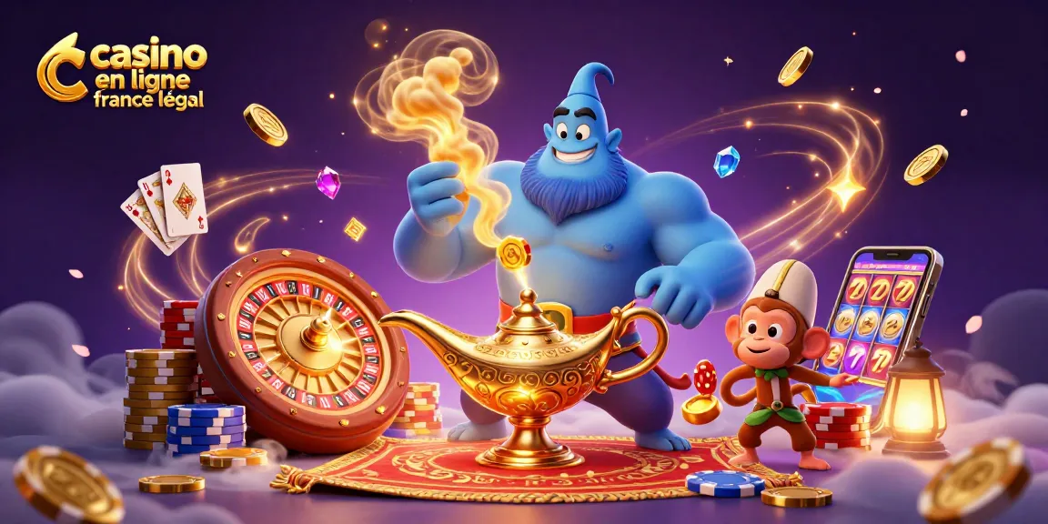 Jouer sur un casino en ligne France légal avec un génie, un singe et un tapis magique.