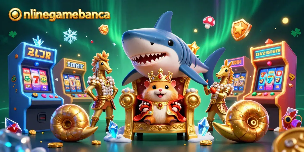 Experience thrilling casino action with onlinegamebanca's vibrant 3D gaming scene featuring a fierce hamster king.