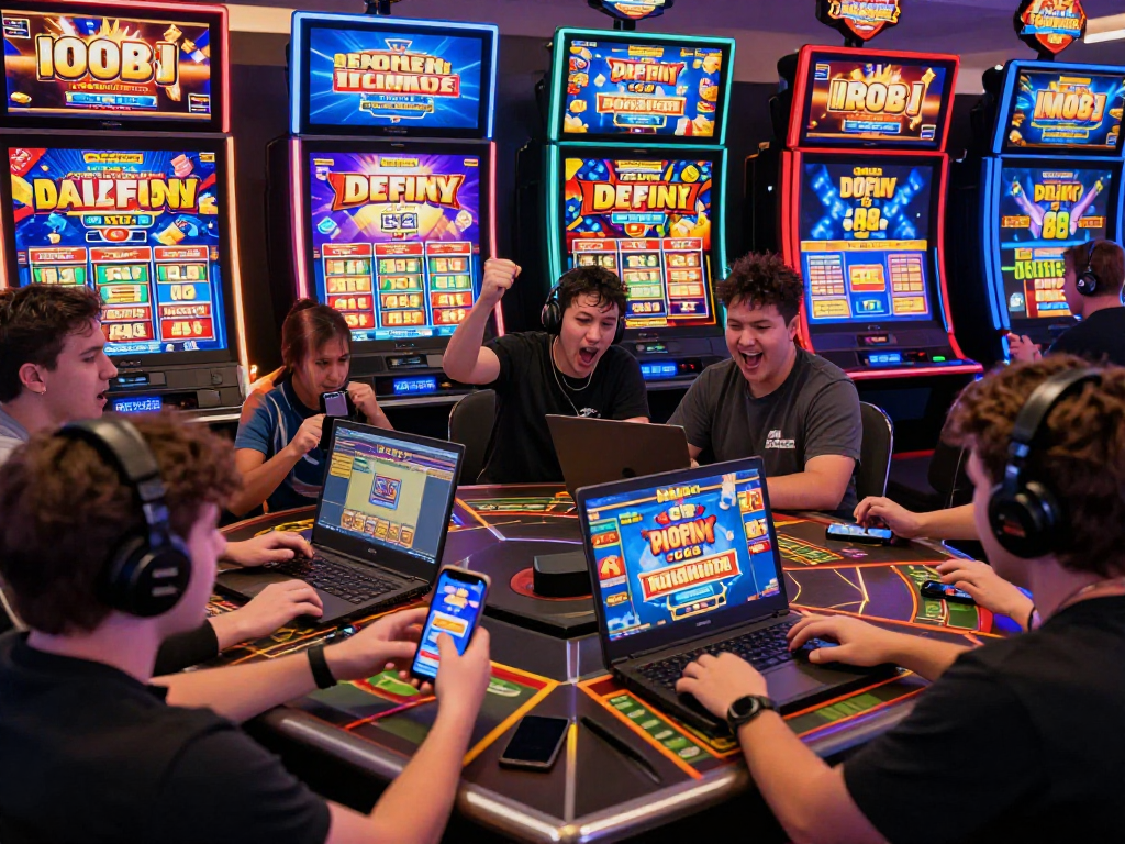 Pengalaman bermain slot88 yang seru dengan pemain terlibat di perangkat digital.