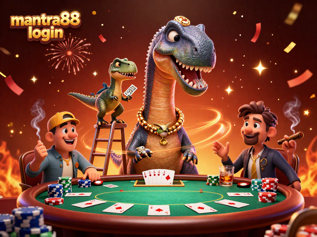 Join the excitement with mantra88 login at this vibrant casino scene filled with poker action.