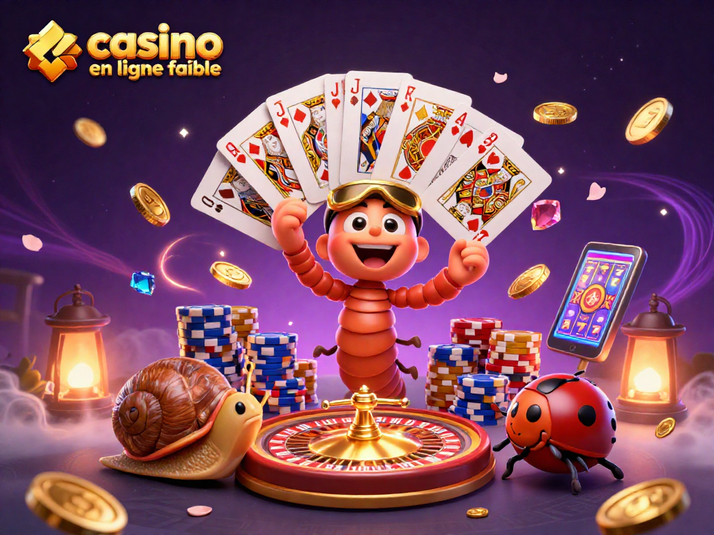 Jouez au casino en ligne fiable avec des croupiers animés et des cartes colorées dans une scène dynamique.