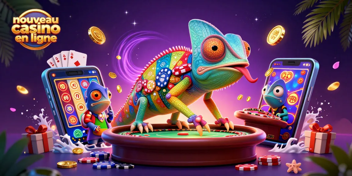 Visualisez un nouveau casino en ligne avec un caméléon propriétaire et des éléments de jeu captivants.