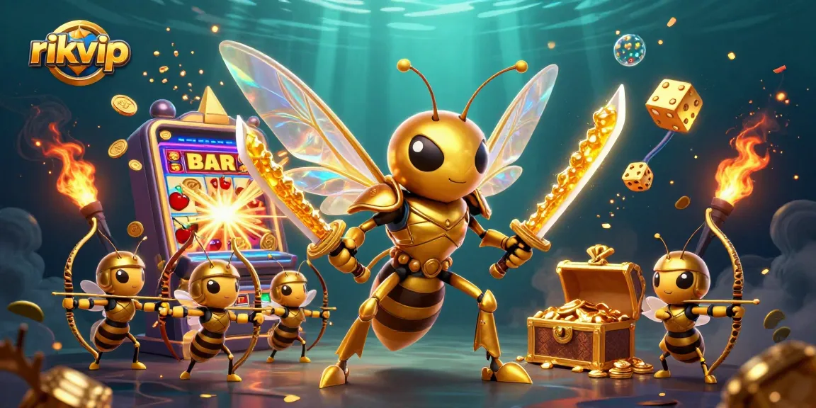 Engage and win at rikvip with the vibrant 3D illustration showcasing thrilling casino elements.