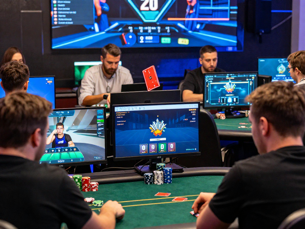 Exciting Poker88 online gaming tournament scene with players focused on thrilling gameplay and vibrant graphics