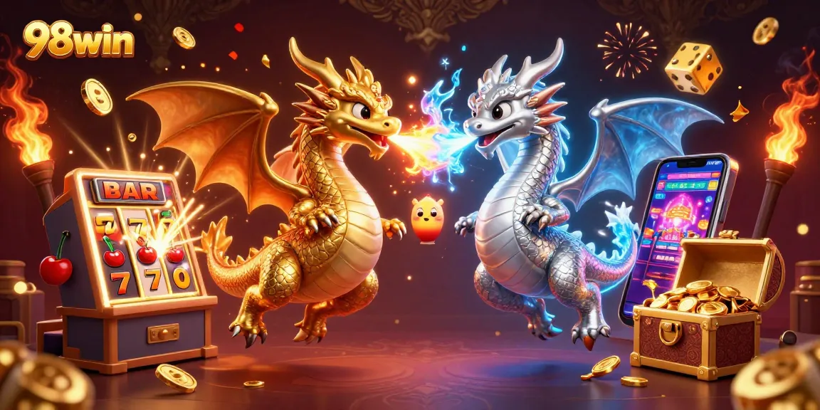 Experience the thrill of 98win with dynamic dragons and a jackpot explosion.