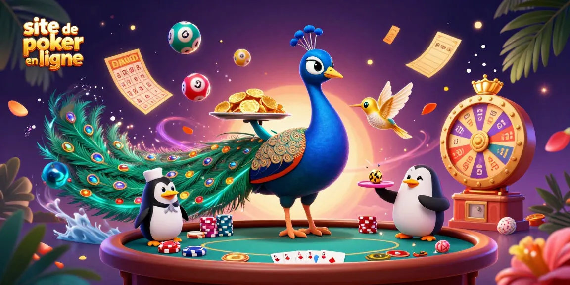 Faites l'expérience sur un site de poker en ligne avec nos personnages colorés entourés d'éléments de jeu vibrants.