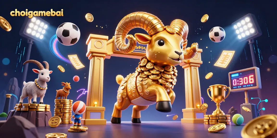 Experience the excitement of choigamebai with a thrilling illustration of a golden ram charging through a casino