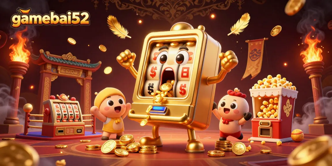Experience the thrilling jackpot moments on gamebai52 with a lively 3D slot scene full of excitement.
