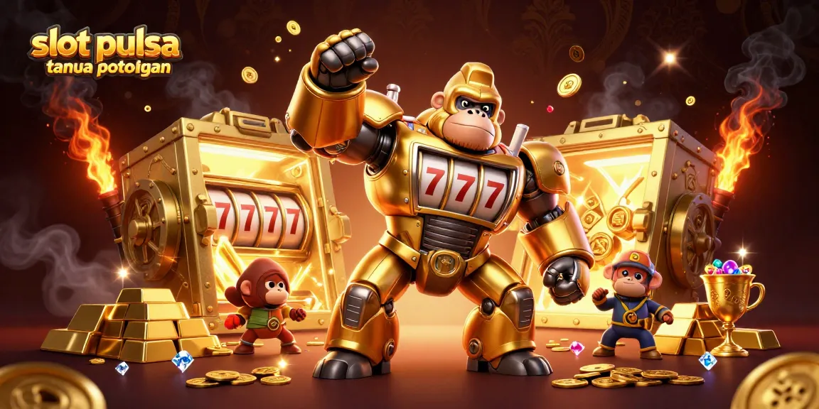 Rasakan keseruan bermain slot pulsa tanpa potongan dengan gorila emas transformer dan harta keberuntungan!