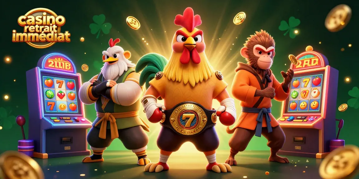 Profitez de l'excitation du casino retrait immédiat avec des personnages de jeu colorés et dynamiques.
