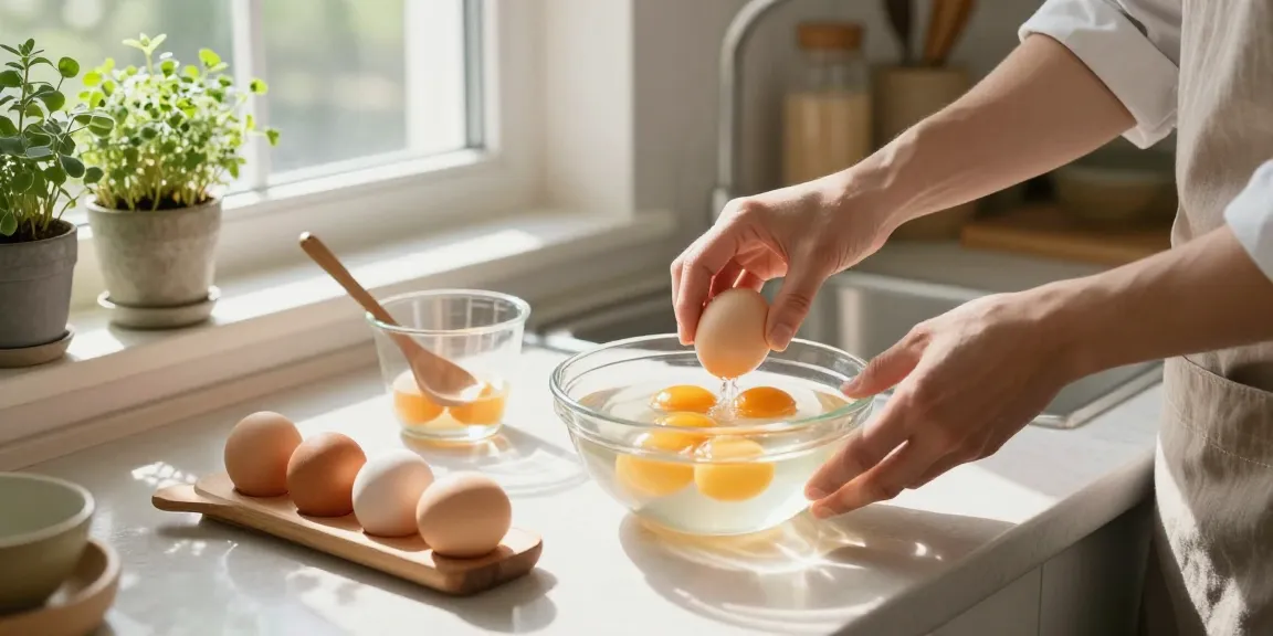 Melakukan uji kesegaran telur menggunakan Egg Float Test dari https://www.eggfloattest.com/contact dengan penuh perhatian.