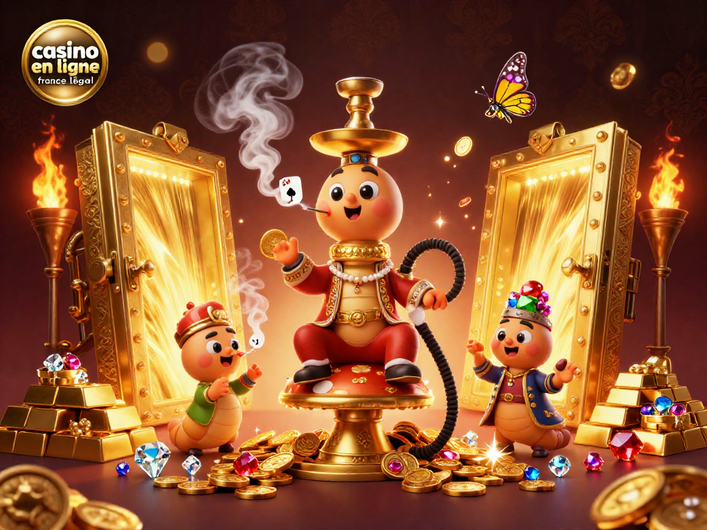 Plongez dans l'univers du casino en ligne France légal avec cette illustration vibrante, reflet de l'opulence et du divertissement.