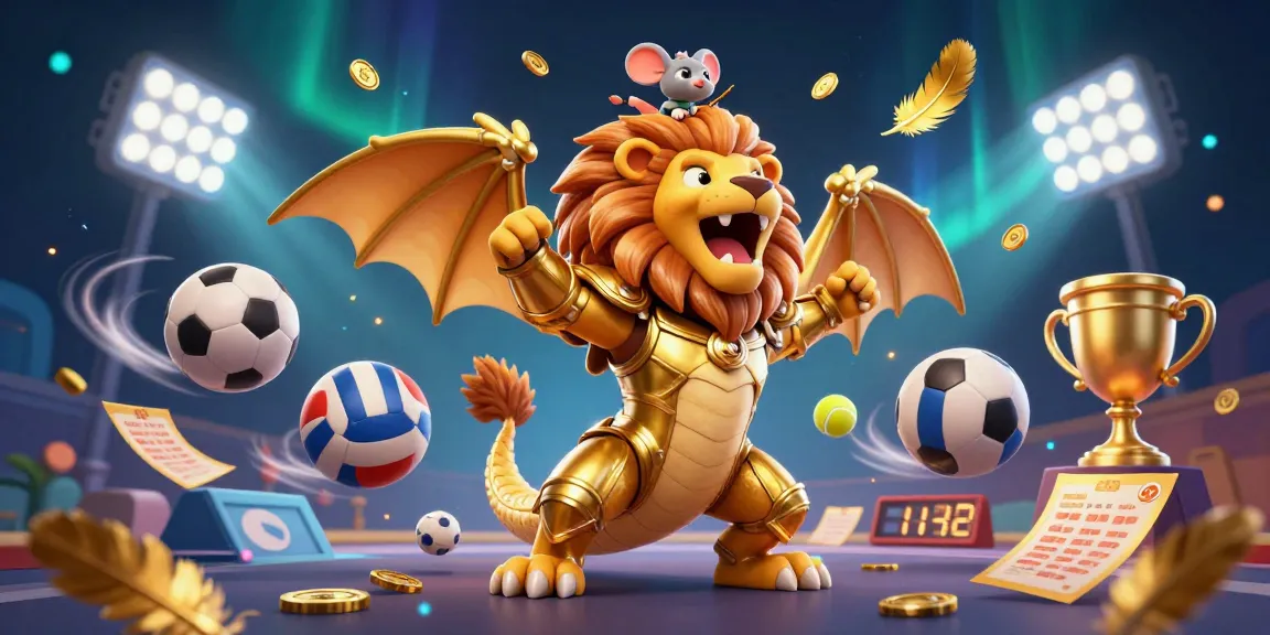 Engage with thrilling moments at rr88 link featuring a golden chimera and dynamic sports elements.