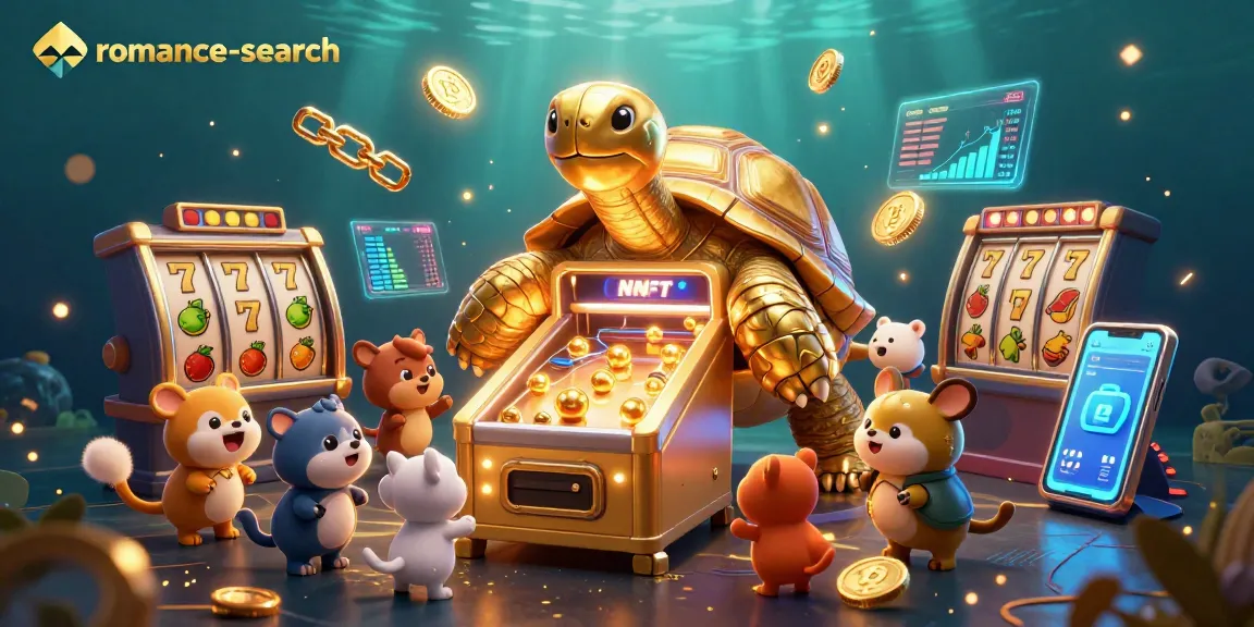 Engage with romance-search in a vibrant 3D illustration of casino excitement showcasing unique game elements.