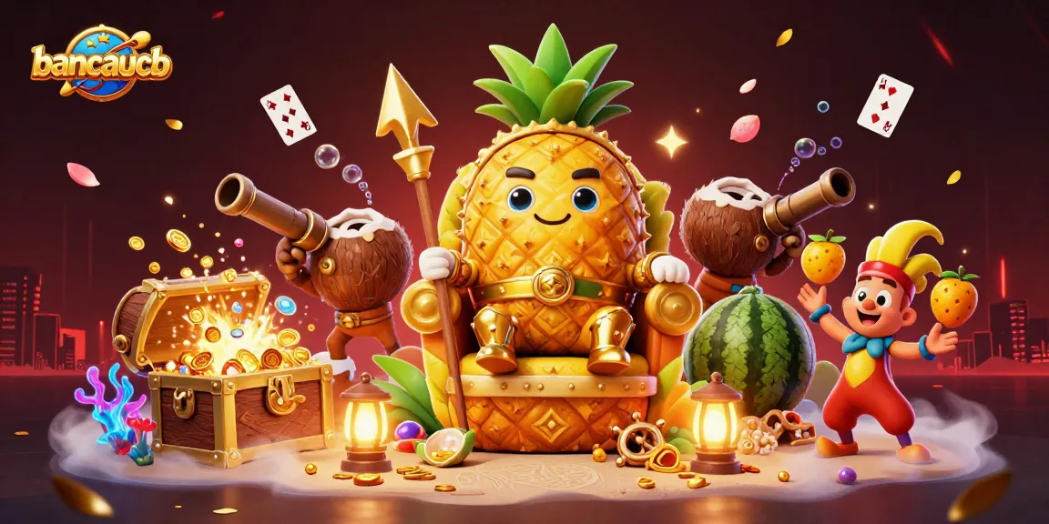 Engage in exciting fish shooting action with bancaucb's vibrant casino scene featuring underwater treasures and gaming elements.
