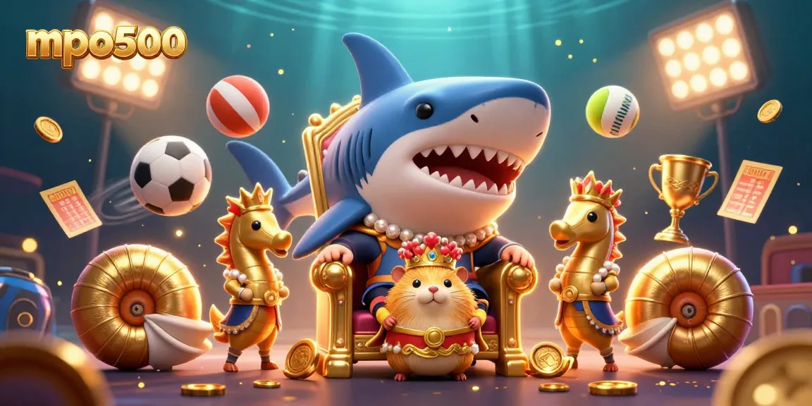Experience the excitement of mpo500 with dynamic sports elements and a vibrant gambling-themed scene.