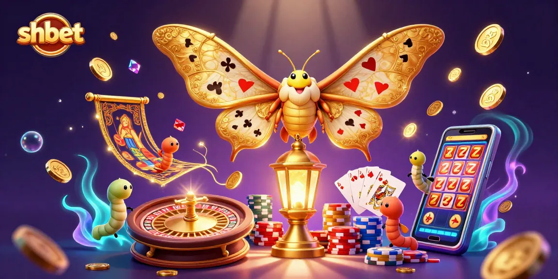 Play exciting games on shbet with vivid scenes of coins, cards, and dynamic casino graphics.