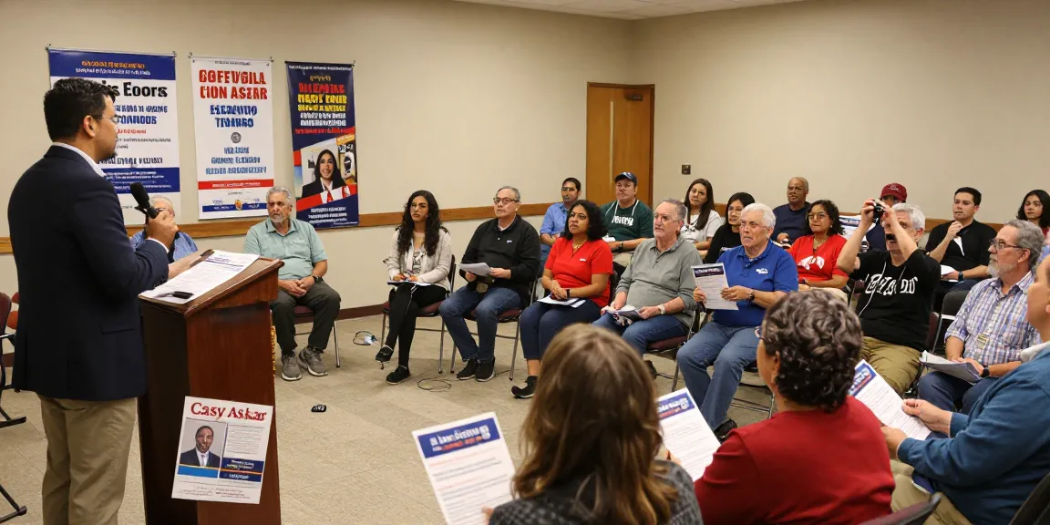 Audience interaction with candidate Casey Askar at town hall meeting in FL-22.