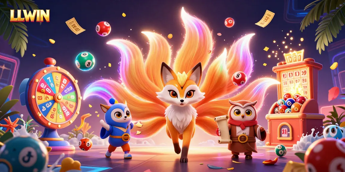 Engage in thrilling gameplay at LLWIN's vibrant digital casino with colorful orbs and dynamic visuals.