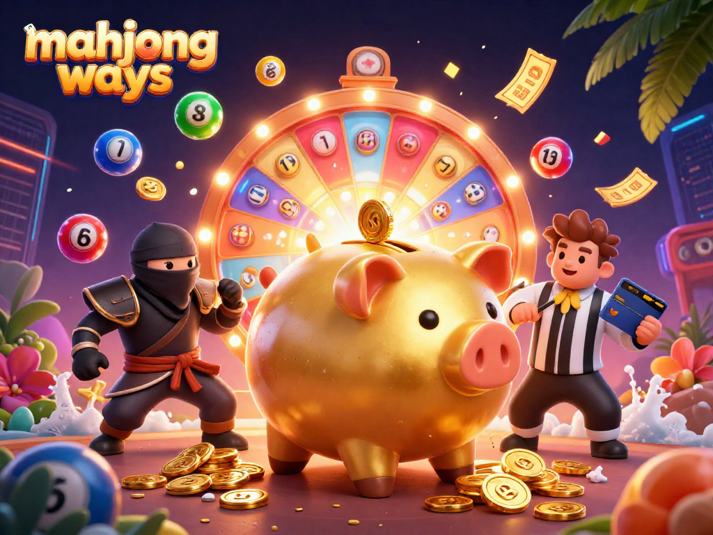 Experience the exciting gameplay of Mahjong Ways with vibrant visuals and thrilling elements in this dynamic casino illustration.