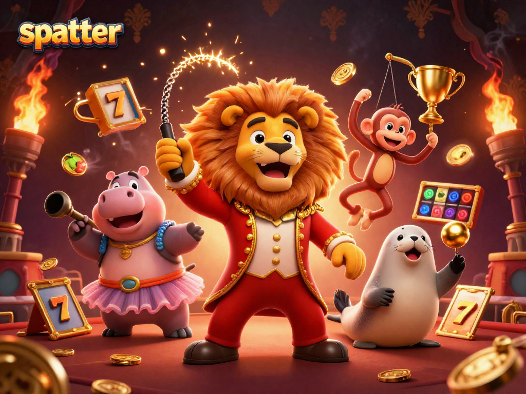 Experience scatter excitement with lively characters and vibrant casino elements in this 3D illustration.