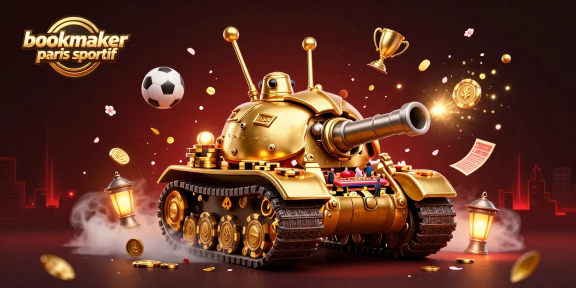 Visualisez le monde du bookmaker paris sportif avec ce tank doré et son mini-casino rempli d'énergie.