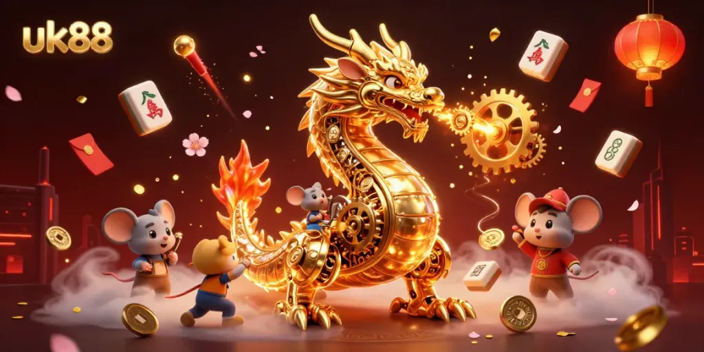 Experience the excitement of playing at uk88 with engaging 3D illustrations enhancing your gaming journey.