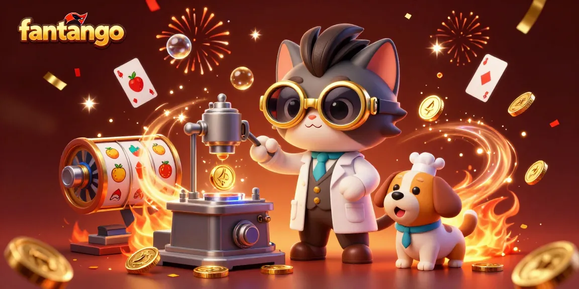Experience thrilling gambling adventures with fantango, featuring vibrant casino elements in a festive scene.