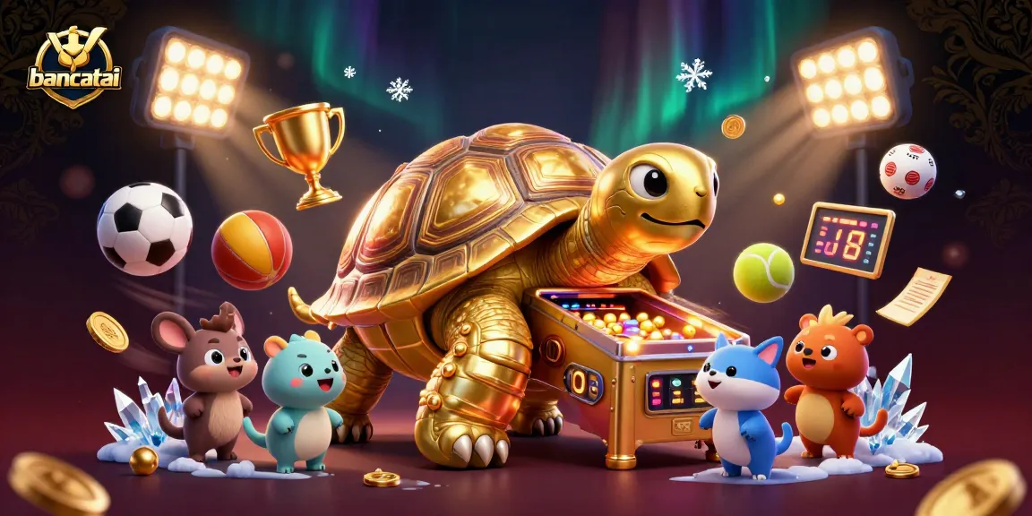 Experience the thrilling action at bancatai as gold coins and sports balls fill the scene.